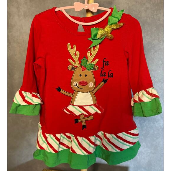 Dancing Reindeer Shirt - Size 2T - Picture 1 of 5